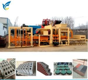 Qt10-15 10PCS/Mold Hydraulic Concrete Hollow Block Machine/Color Paver Brick Machine