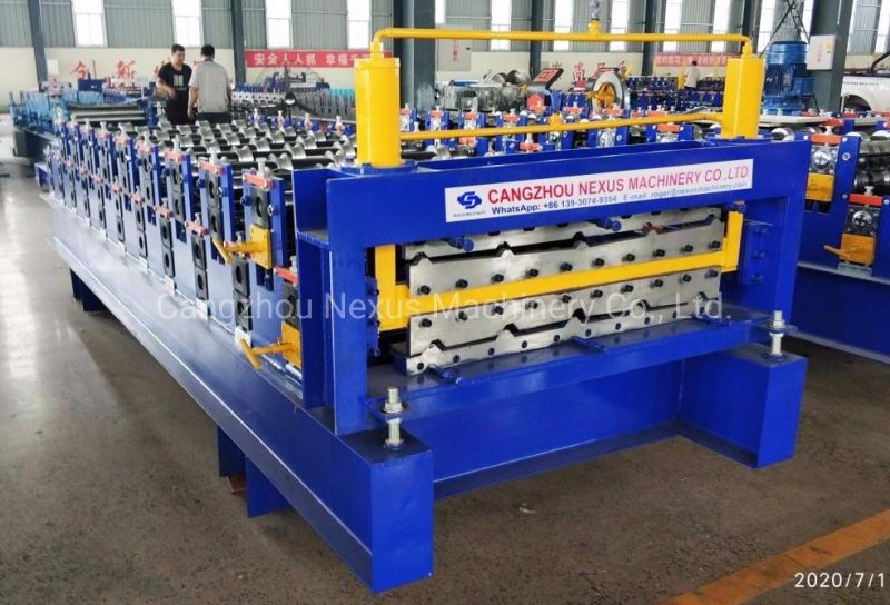 840/900 Double Layer Trapezoidal Roof Sheets Roll Forming Machine with 1000mm Coil Width