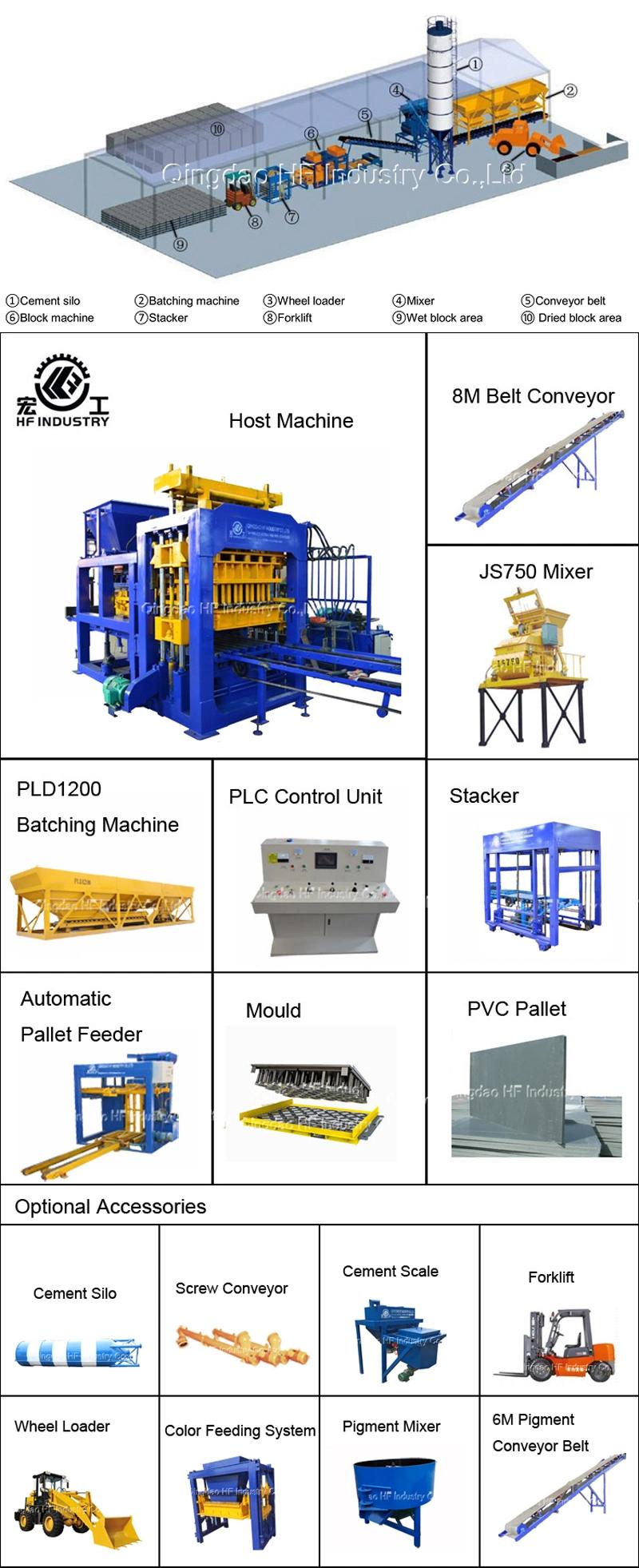 South Africa Qt10-15 Full Automatic Bricks Paving Blocks Making Machine