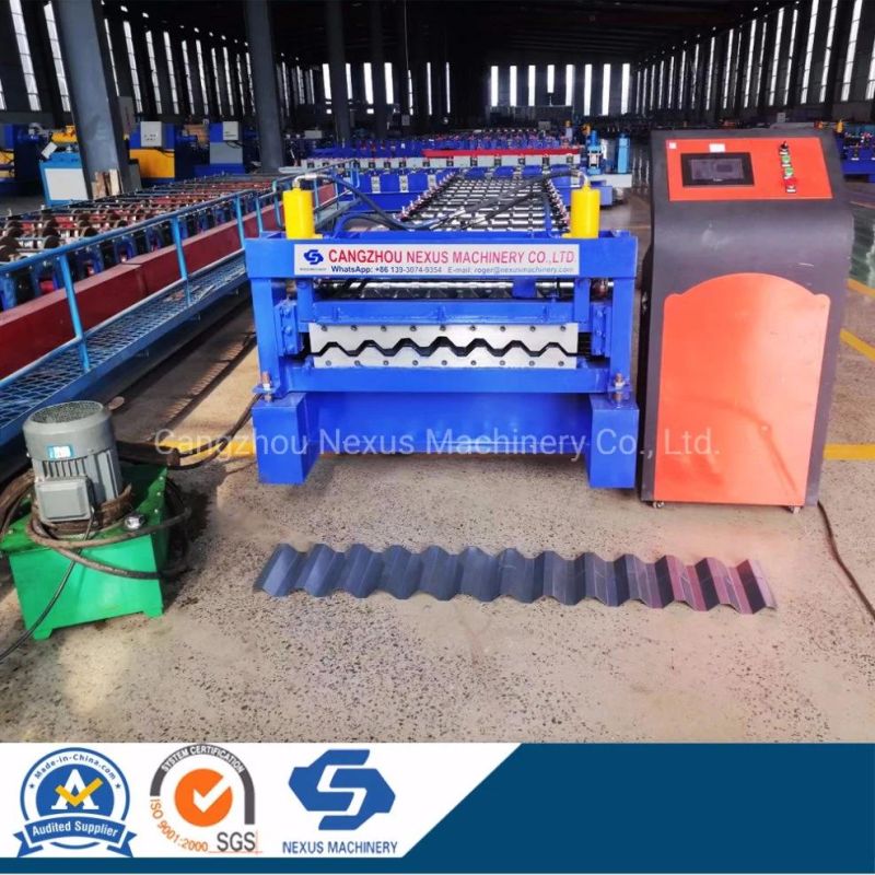 750 Metal Wall Panel Sheet Roll Forming Machine Steel Roof Sheeting Making Machine