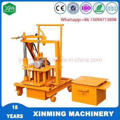 High Quality Qmr2-45 Concrete Cement Hollow Solid Pavement Interlocking Brick Making Machine with Competitive Price