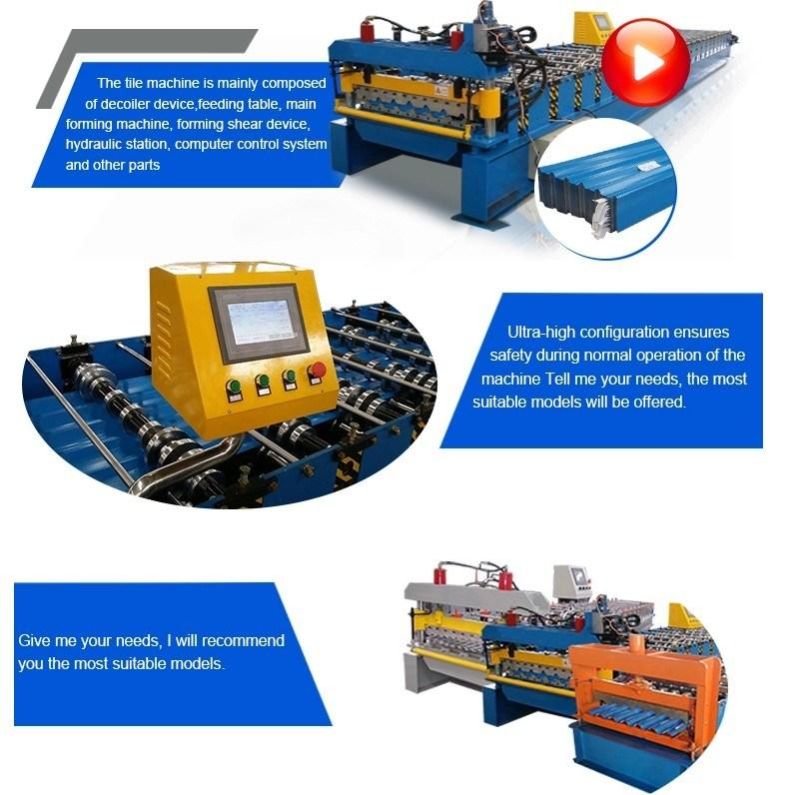 Three Type Corrugated Roof Tile Making Machine for Roof and Wall Panel