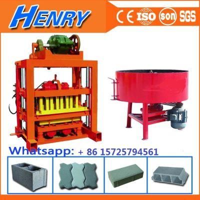 Qtj4-40 Concrete Hollow Block Making Machine Semi Automatic Small Brick Making Machine