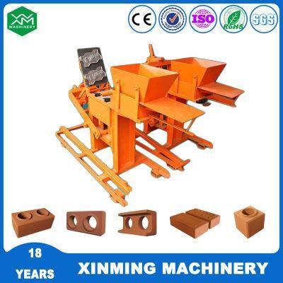 Xm2-40 Low Investment Manual Clay Interlocking Brick Paver Brick Making Machine