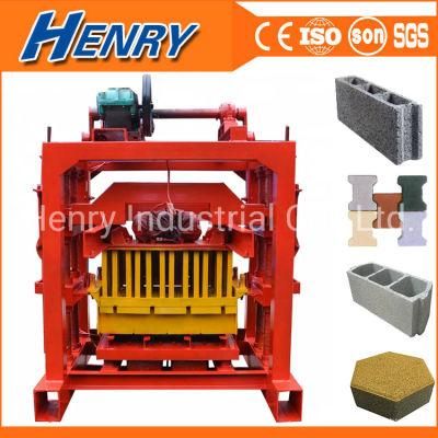 Simple Qtj 4-40c Solid Brick and Concrete Hollow Block Making Machine