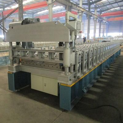 1001 Automatic Electrical Cutting Gear Box Transmission Color Steel R Panel Cold Roll Forming Machine