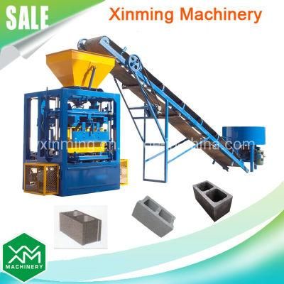 Building Material Qt4-24 Hollow Block Making Machine with Concrete Mixer Block Making