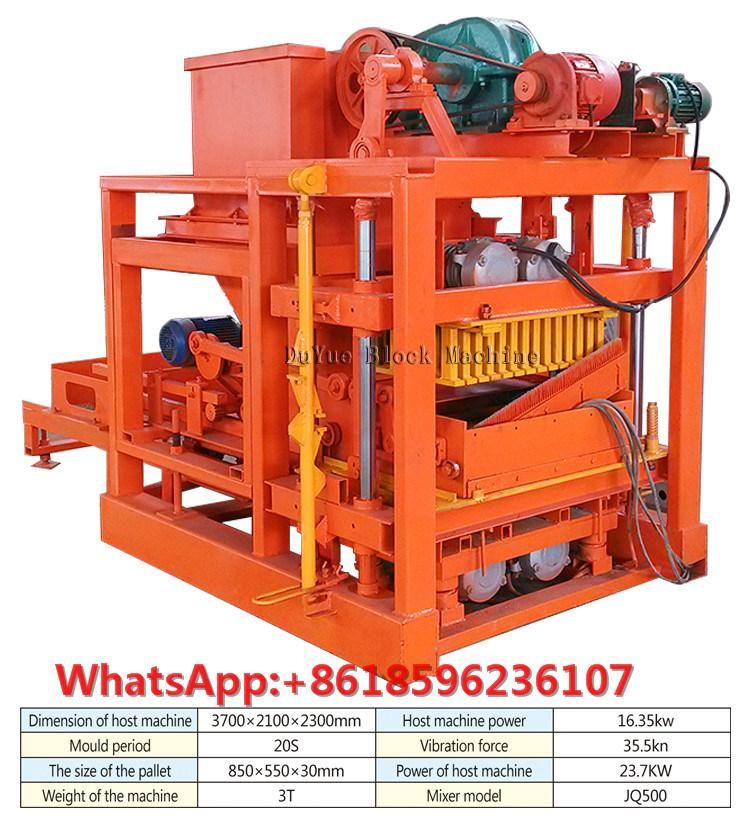 Duyue Qt4-25 Automatic Cement Sand Concrete Block/Brick Making Machine Construction Machinery