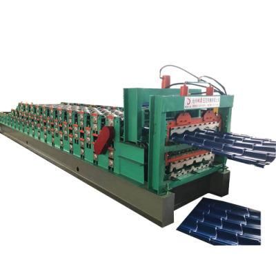 Colored Steel Three Layer Roof Tile Roll Forming Making Machine