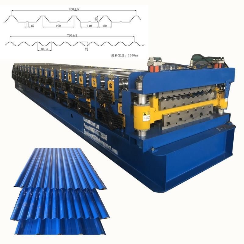 Rolling Shutter Door Roll Forming Machine / Corrugated Roofing Machine