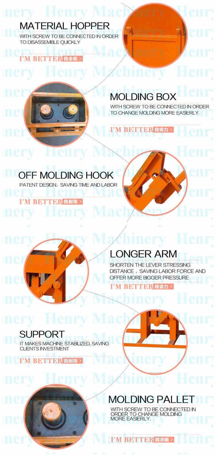 Lego Manual Clay Cement Construction Machine with Brick Machine for Sale