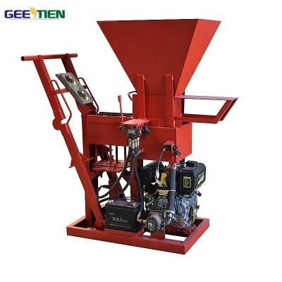 Small Electric Diesel Engine Manual Block Brick Making Machine Brick