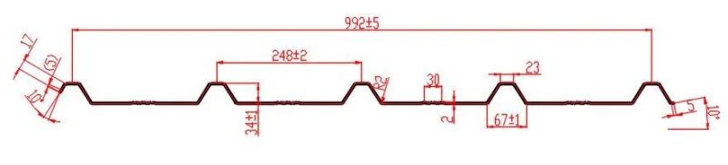 Roll Forming Machine for Yx34-248-992 Roof Profile