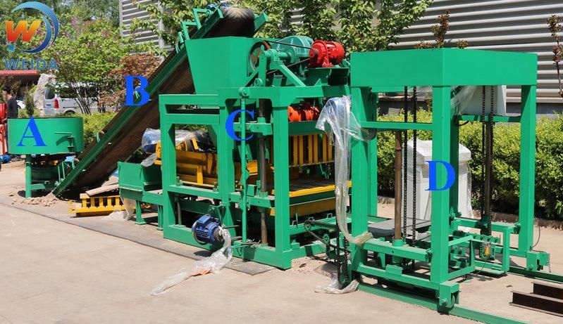 Ghana Automatic Qtj4-25 Solid Concrete Fly Ash Stone Paving Cement Block Making Machine