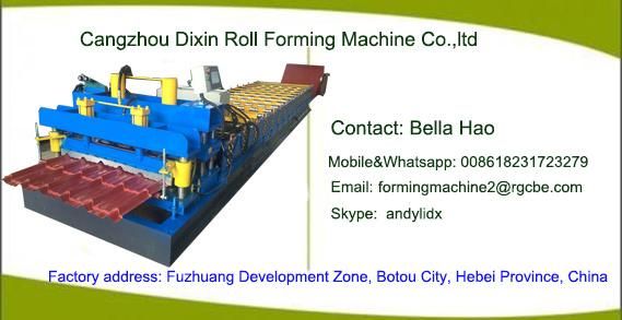 1100 Galvanized Steel Step Tile Roll Forming Machine