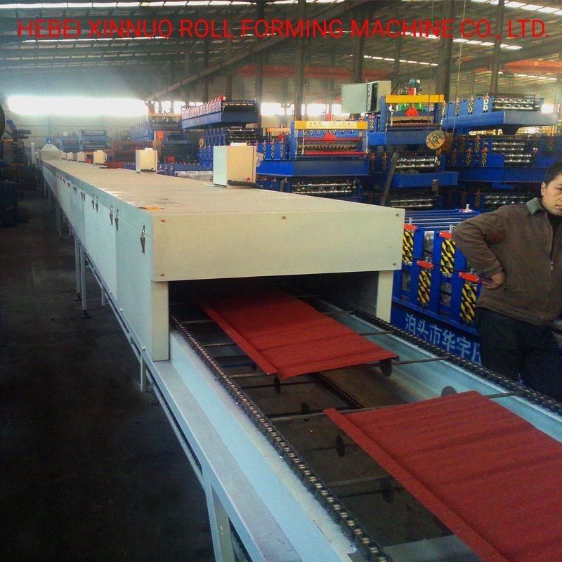 Stone Coated Metal Roof Tile Making Roll Forming Machine