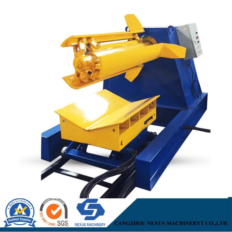Automatic Electrical Hydraulic Uncoiler Machine for Metal Coils with 7 Tons Loading Capacity
