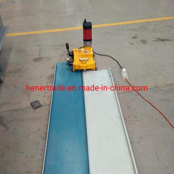 China Portable Standing Seam Metal Roofing Roll Forming Machine