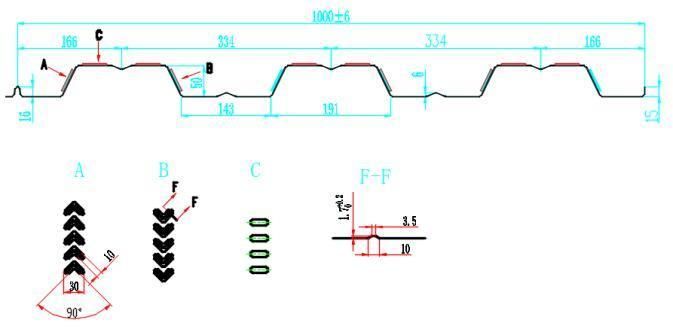 Roll Forming Machine for Yx50-334-1000 Profile