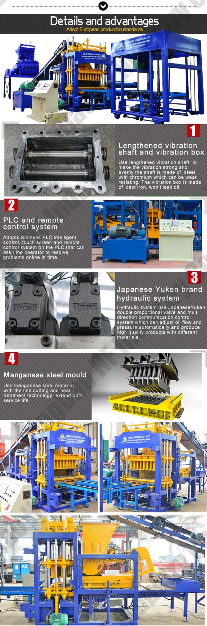 Qt5-15 Hydraulic Block Making Machine Price Fully Automatic Concrete Brick Making Machine