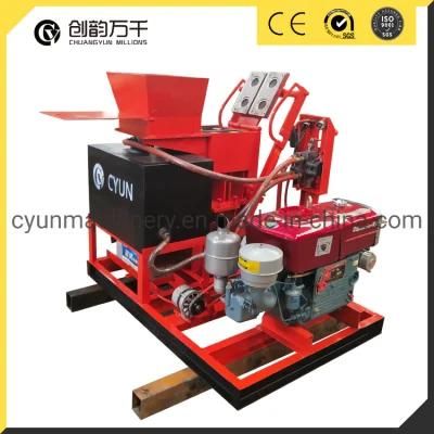 Cy2-25 Semi-Automatic Diesel Interlocking Clay Brick Making Machine in Cameroon