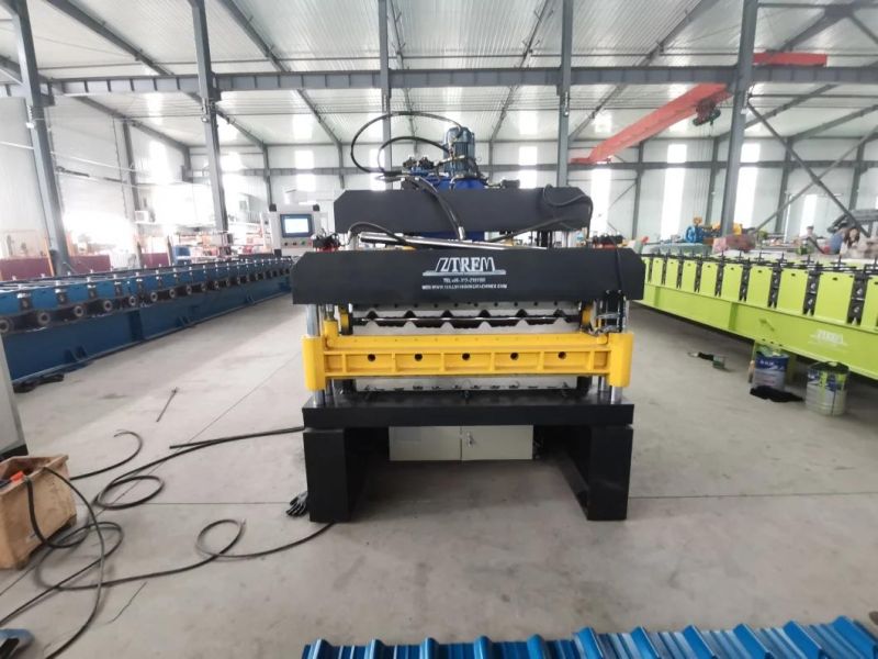 Two in One Five Ribs Double Rows Layer Roof Tile Roll Forming Machine for Peru Market