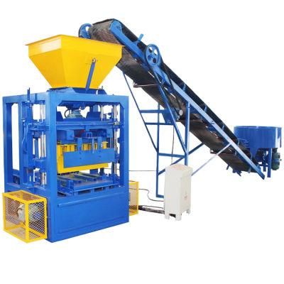 Qtj4-24 Semi Automatic Fly Ash Concrete Hollow Brick Block Machine for Small Business