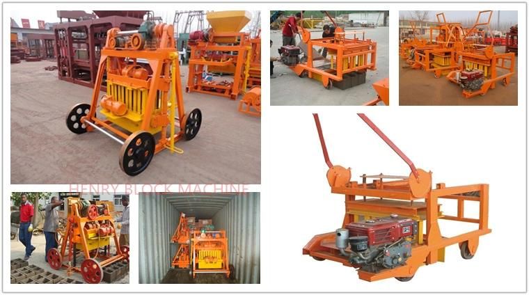 Qmy4-45 Vibration Brick Machine Mobile Egg Laying Block Machine Concrete Hollow Block Making Machine Price