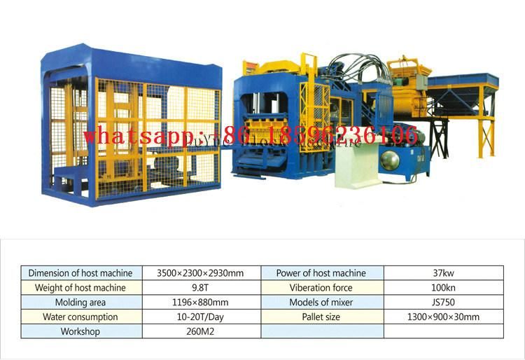 High Quality Qt10-15 Hydraulic Block Making Machine in Africa, Cement Hollow Bricks Machine Price