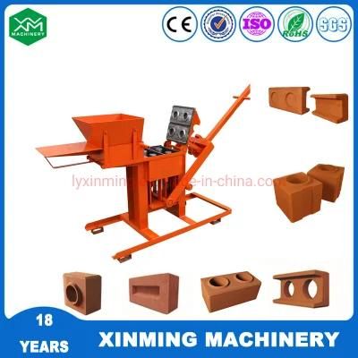 Qmr2-40 Small Manual Clay Solil Hydraform Interlocking Lego Block Making Machine