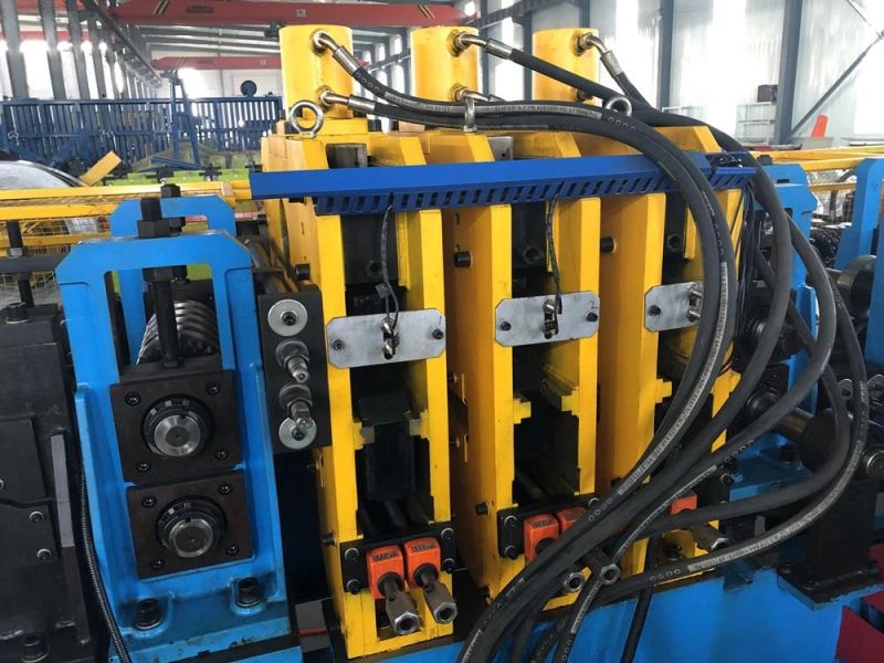 Cold Metal C Purlin Frame Steel Making Machine C U Z Purlin Roll Forming Machine with Gear Box