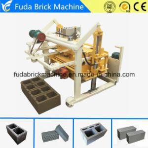 Qt40-3A Mobile Hydraulic Concrete Hollow Block Moulding Machine in Haiti, La