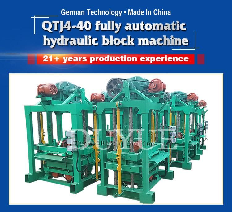 Qt4-40 Automatic Hydraulic Hollow Concrete Block Machine Concrete Block Making Machine Price