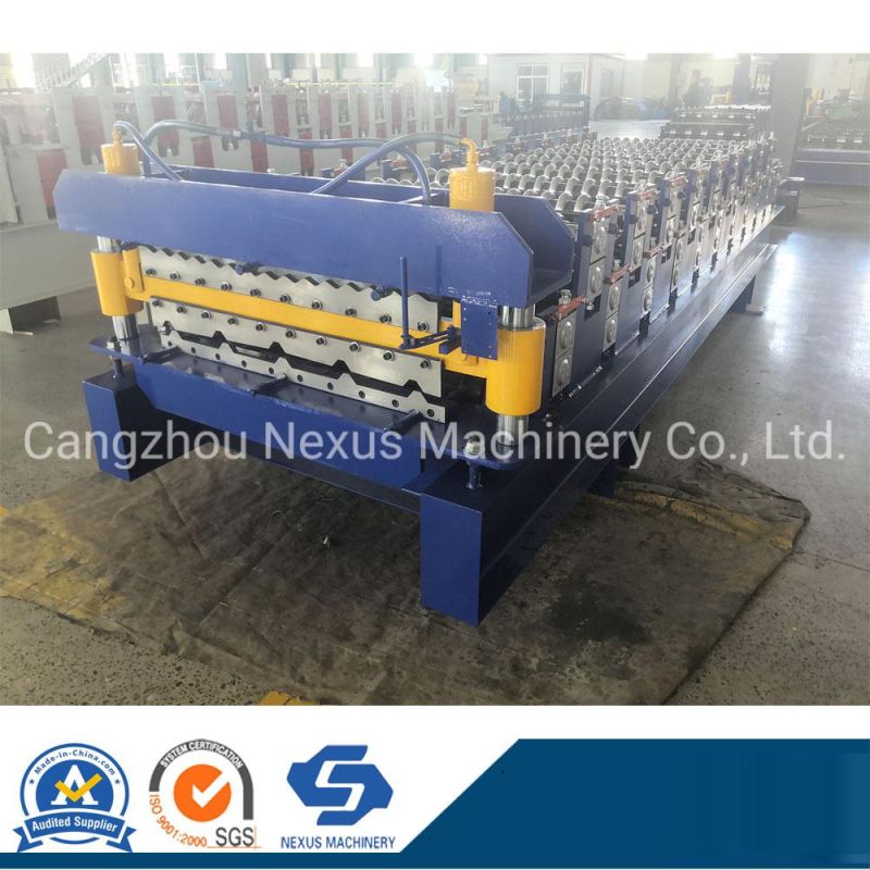 Cold PLC Automatic Galvanized Corrugated and Trapezoidal Roof Panel Sheet Roll Forming Machine