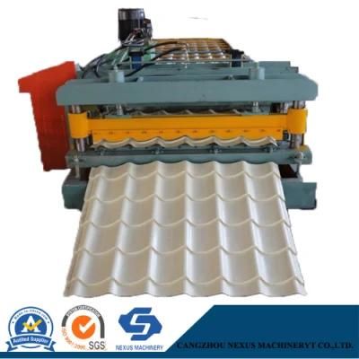 1100 Arc Bias Glazed Tile Metal Roofing Sheets Cold Roll Forming Machine for Kenya Market