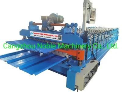 Electrical Motor Drive Cutter New 2020 Colored Rolled Steel Trapezoidal /Corrugated Profile Roofing Panel Tile Making Roll Forming Machine