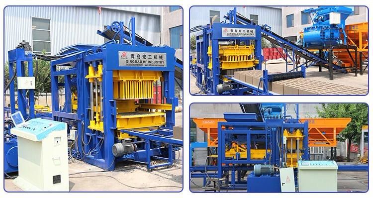 Qt8-15 Automatic Hydraulic Concrete Cement Curbstone Paving Solid Interlocking Hollow Brick Block Making Machine for Sale