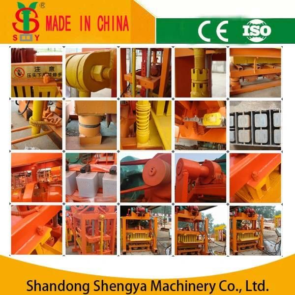 Construction Equipment Qt4-40 Make Hollow/Solid Bricks/Pavers/Hourdis Concrete Brick Machine