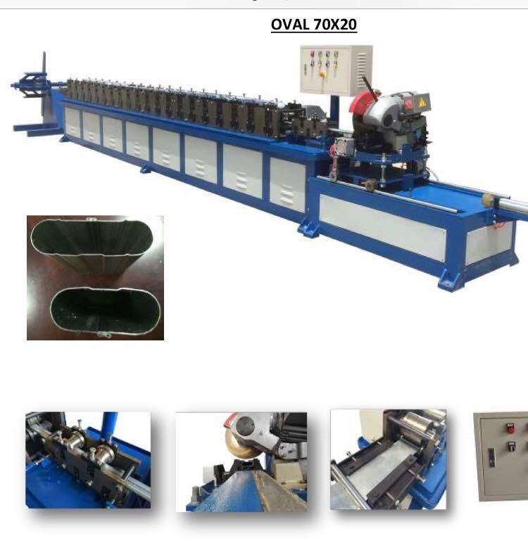 0.2mm-0.6mm Wall Thickness Metal Flat Pipe Manufacturing Machine