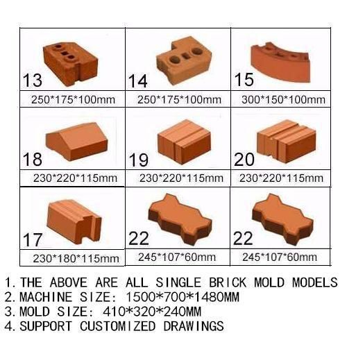 Single Brick Mould Automatic Block Machine Hollow Brick Machine