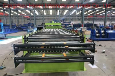 Ibr Roofing Sheet Iron Steel Glazed Roof Sheeting Metal Double Layer Tile Panel Roll Forming Machine
