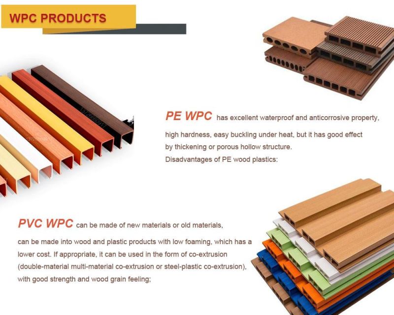 WPC/PE/PVC Wood Plastic Decking Board Plank Production Extrusion Line