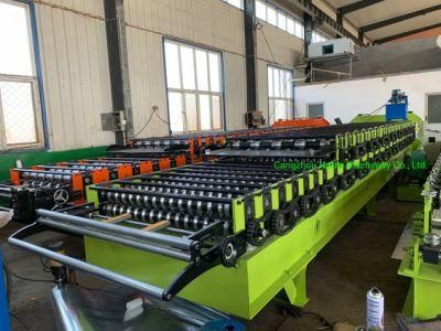 Low Cost Cold Metal PPGI Coils Trapezoidal Ibr Roofing Sheets Roof Panel Wall Sheets Double Deck Roll Forming Machine with CE ISO