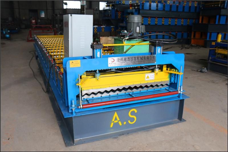 Corrugated Water Wave Color Coated Corrugation Roof Tile Roll Forming Machine