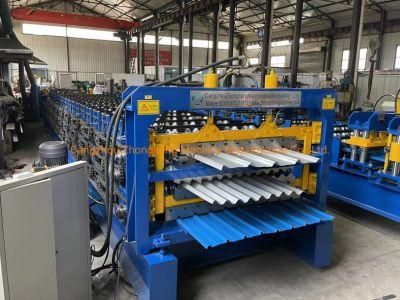 Metal Roofing Sheet Cold Galvanizing Triple Layer Iron Sheet Roll Forming Making Machine