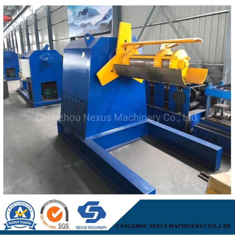 Full-Automatic Steel Coil 8 Ton Hydraulic Decoiler / Uncoiler with Coil Car