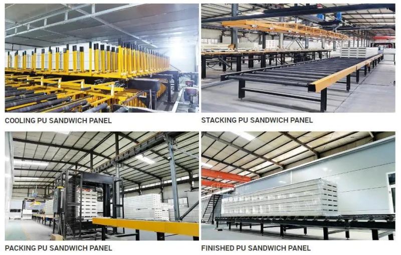 PIR/PUR/EPS Rockwool Sandwich Panel Machine Production Line Perforated PU Decorative Sandwich Panel for Building Roof Wall