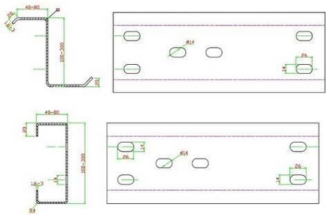 Steel Structure C Purlin Roll Forming Making Machine