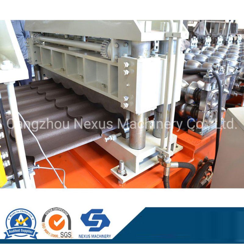 1100mm Russia Type Glazed Steptile Roofing Panel Roll Forming Machine