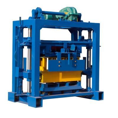 Qt4-40 Simple Manual Cement Concrete Interlocking Brick Block Machine in Kenya